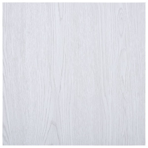 Lamas para suelo autoadhesivas PVC blanco 5.11 m²