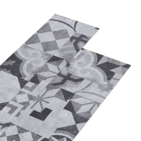 Lamas para suelo de PVC autoadhesivas estampado gris 5.02m² 2mm