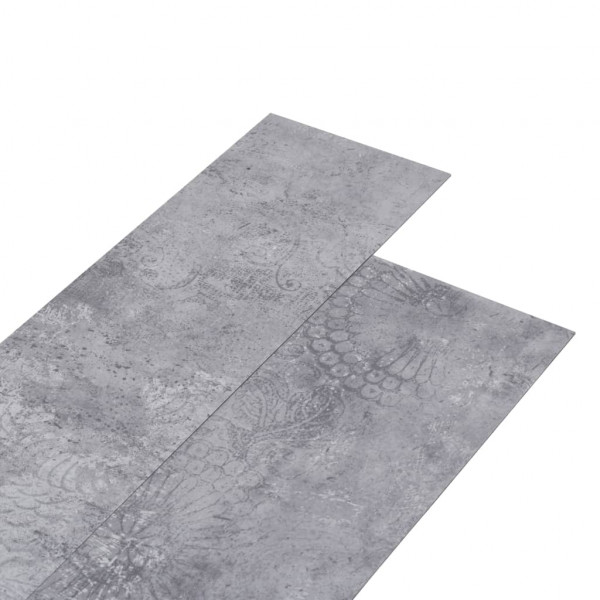 Lamas para suelo de PVC autoadhesivas gris cemento 5.02 m² 2 mm