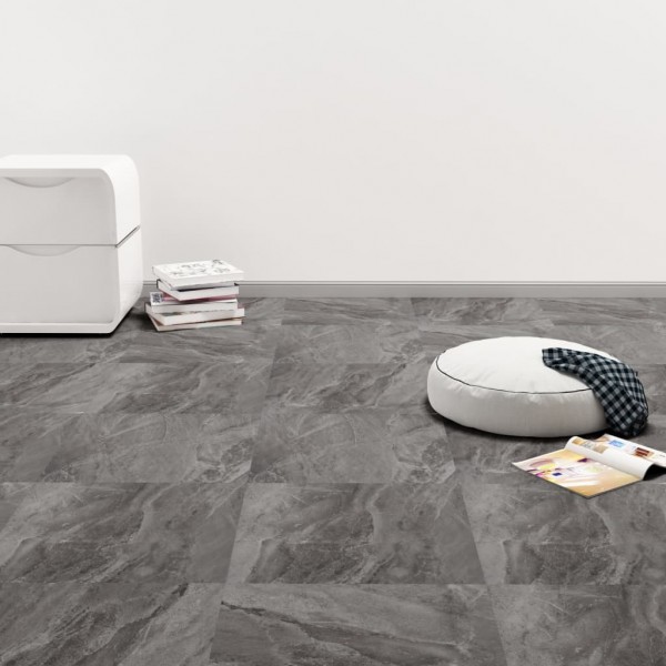 Lamas para suelo de PVC autoadhesivas negro con motivos 5.11 m²