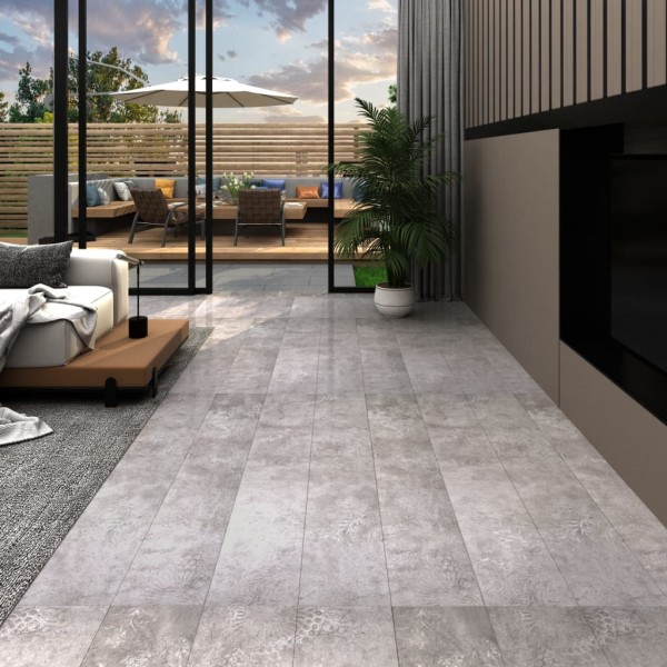 Lamas para suelo no autoadhesivas PVC gris tierra 5.26 m² 2 mm