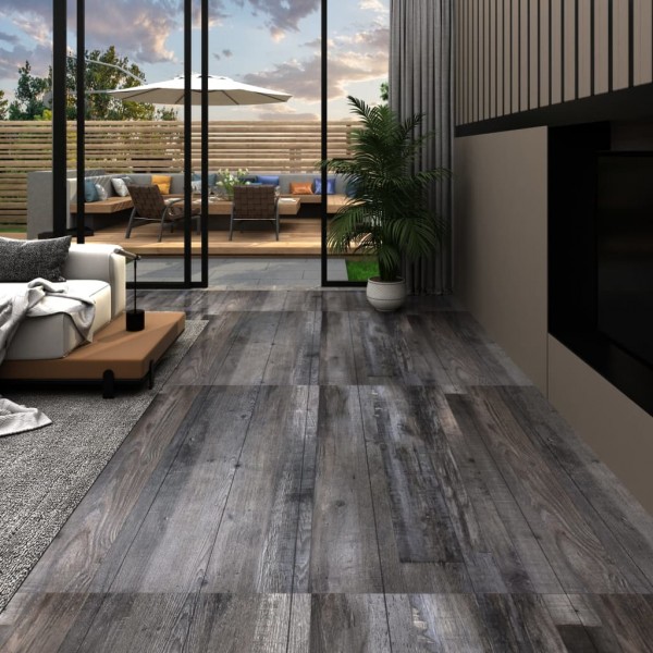 Lamas para suelo no autoadhesivas PVC madera industrial 5.26 m²