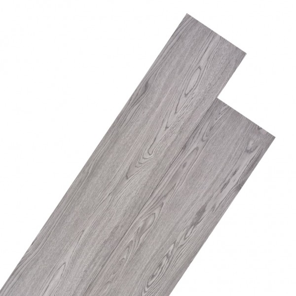 Lamas para suelo no autoadhesivos PVC gris oscuro 4.46 m² 3 mm