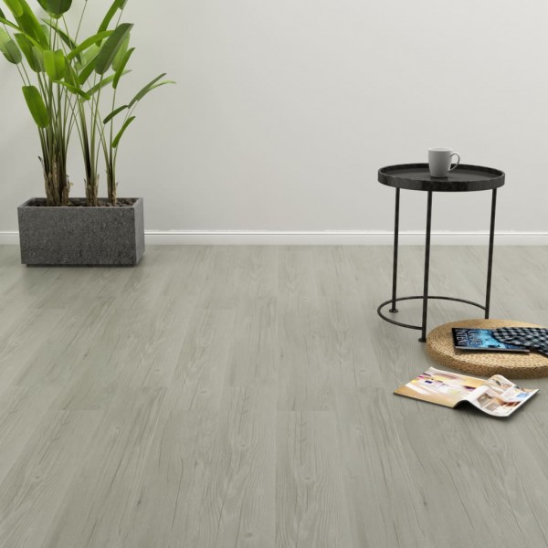 Lamas para suelo PVC autoadhesivas 4.46 m² 3 mm gris