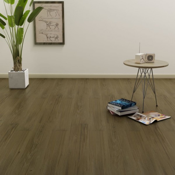 Lamas para suelo PVC autoadhesivas 4.46 m² 3 mm marrón