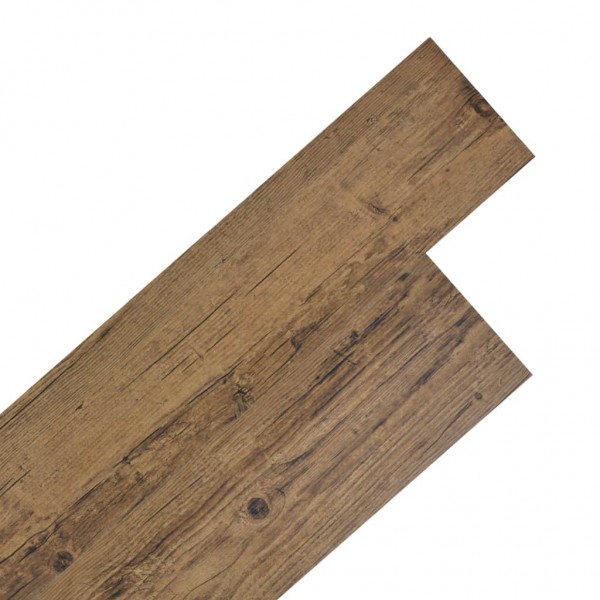 Lamas para suelo PVC autoadhesivas 5.02m² 2mm marrón nogal