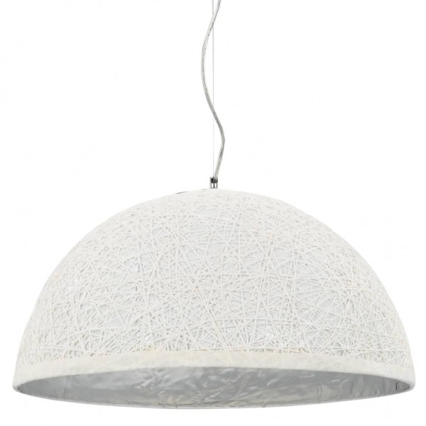 Lámpara colgante blanco y plateado E27 Ø50 cm