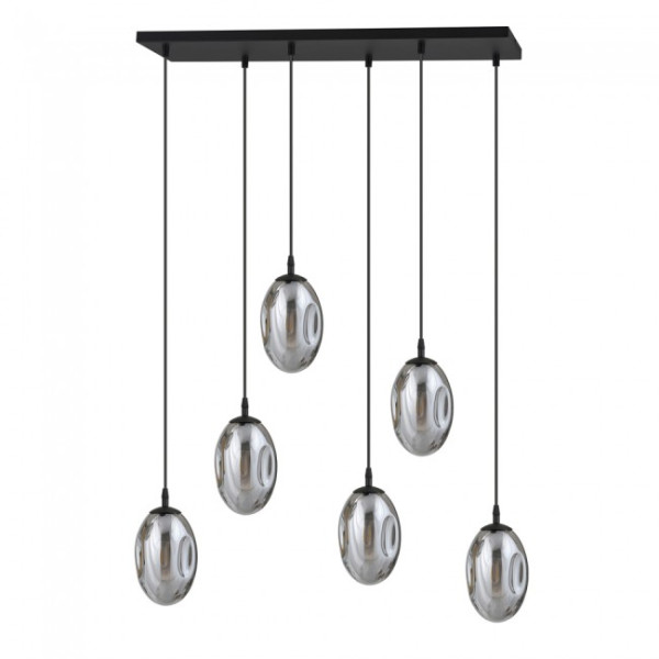 Lámpara colgante Celeste Grafito (6 luces)
