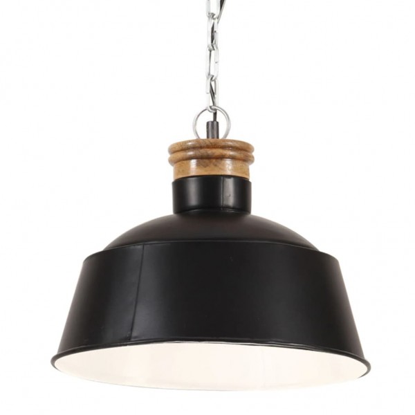 Lámpara colgante industrial 32 cm negro E27