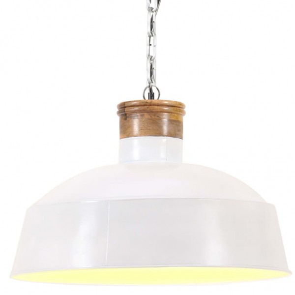 Lámpara colgante industrial 42 cm blanca E27