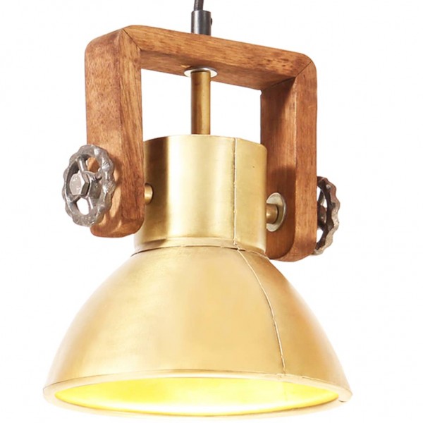 Lámpara colgante industrial redonda 25 W latón 19 cm E27