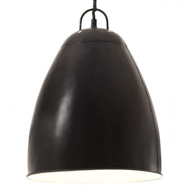Lámpara colgante industrial redonda 25 W negra 32 cm E27