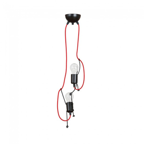 Lámpara colgante infantil Mime Negro (2 luces)