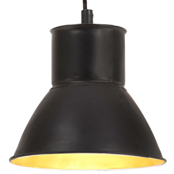 Lámpara colgante redonda negra 25 W 17 cm E27