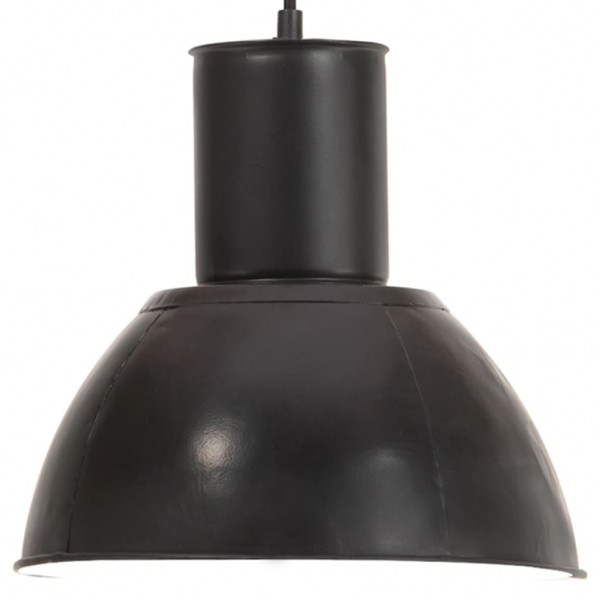Lámpara colgante redonda negra 25 W 28.5 cm E27