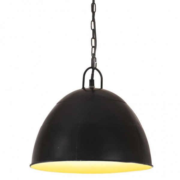 Lámpara colgante vintage redonda 25 W negra 31 cm E27