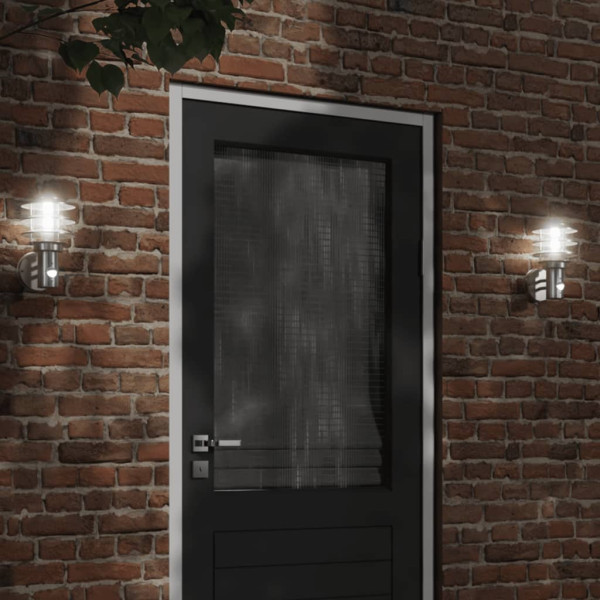 Lámpara de pared de exterior con sensor acero inoxidable