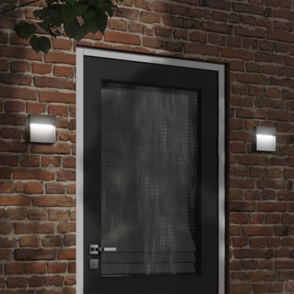 Lámpara de pared LED de exterior aluminio fundido negro