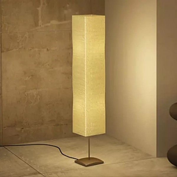 Lámpara de pie con soporte de acero 135 cm beige