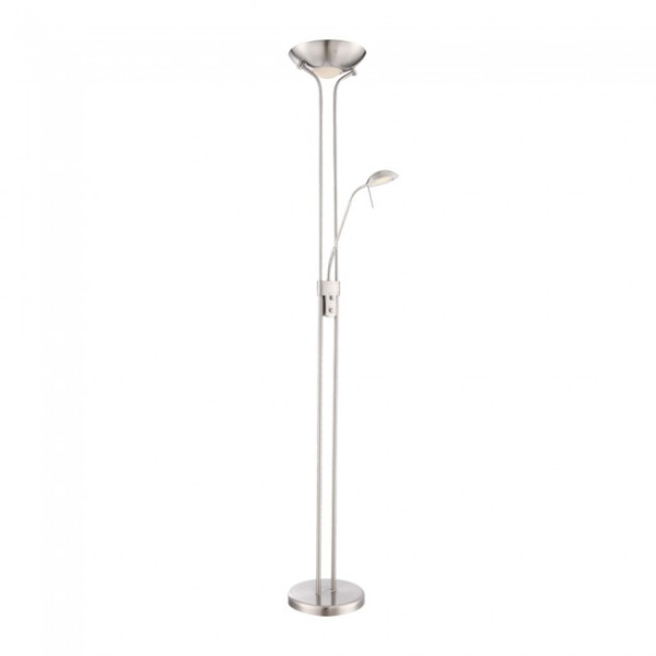 Lámpara de pie LED Olimpia II Níquel (18W+5W)