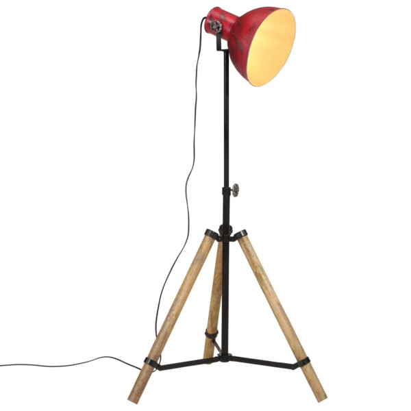 Lámpara de pie rojo desgastado 25 W E27 75x75x90-150 cm