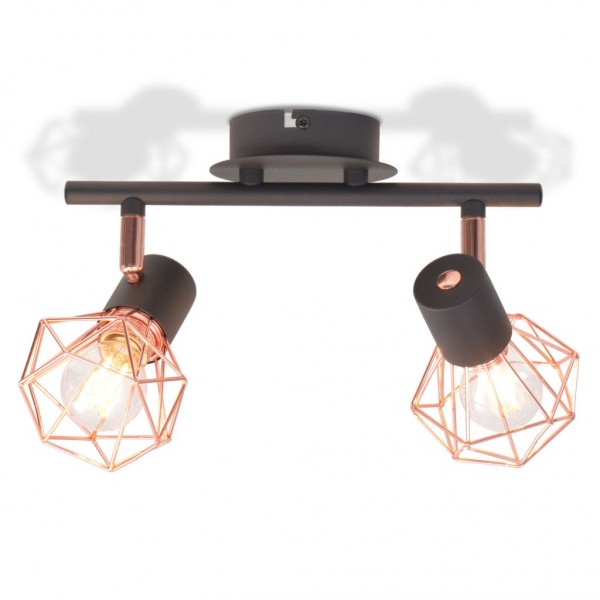 Lámpara de techo con 2 bombillas LED de filamento 8 W