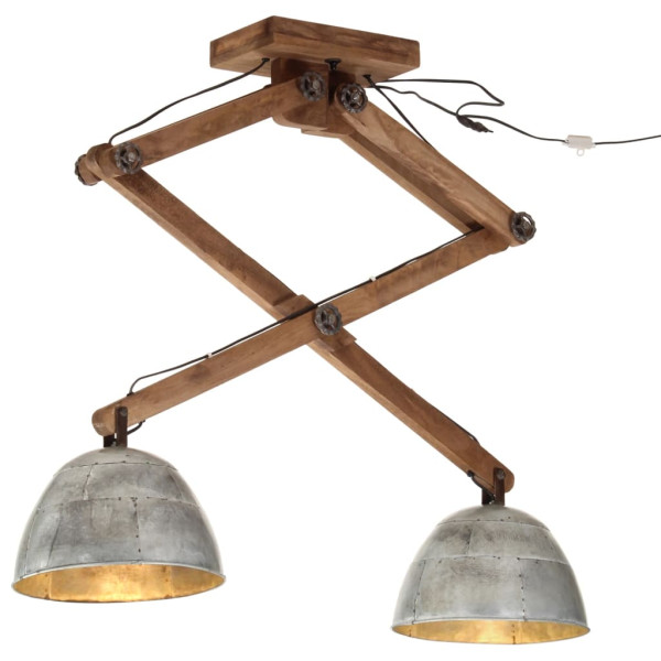 Lámpara de techo plateado vintage 25 W E27 29x18x85 cm