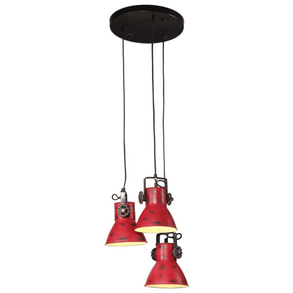 Lámpara de techo rojo desgastado 25 W E27 30x30x100 cm