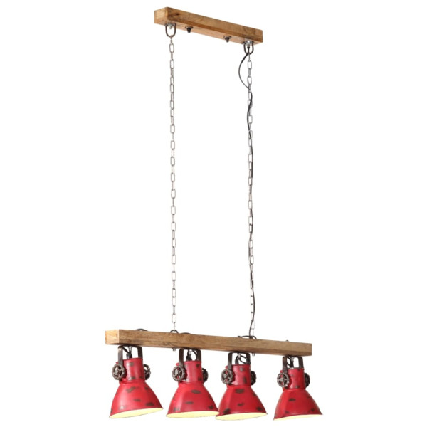 Lámpara de techo rojo desgastado 25 W E27 90x24x111 cm
