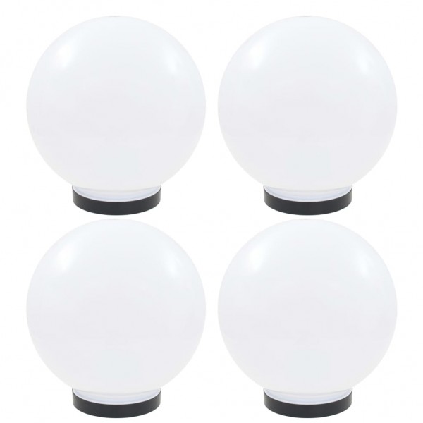 Lámparas de bola LED 4 unidades esféricas PMMA 25 cm