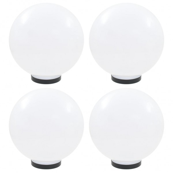 Lámparas de bola LED 4 unidades esféricas PMMA 30 cm
