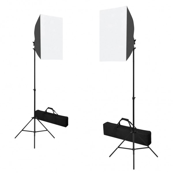 Lámparas de estudio profesional 2 uds acero negro 40x60 cm