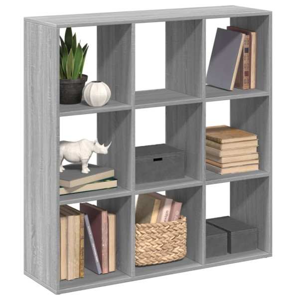 Librería divisor madera ingeniería gris Sonoma 102x29x103.5 cm