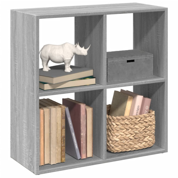 Librería divisor madera ingeniería gris Sonoma 69.5x29x69.5 cm