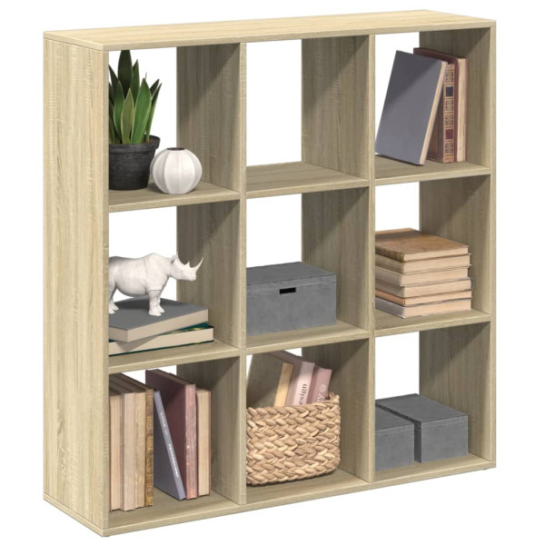 Librería divisor madera ingeniería roble Sonoma 102x29x103.5 cm