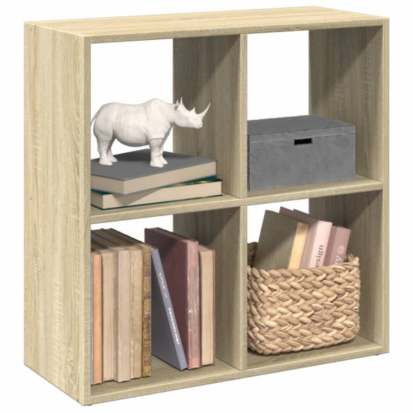 Librería divisor madera ingeniería roble Sonoma 69.5x29x69.5 cm