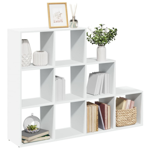 Librería divisora 3 niveles madera blanca 137.5x29x103.5 cm