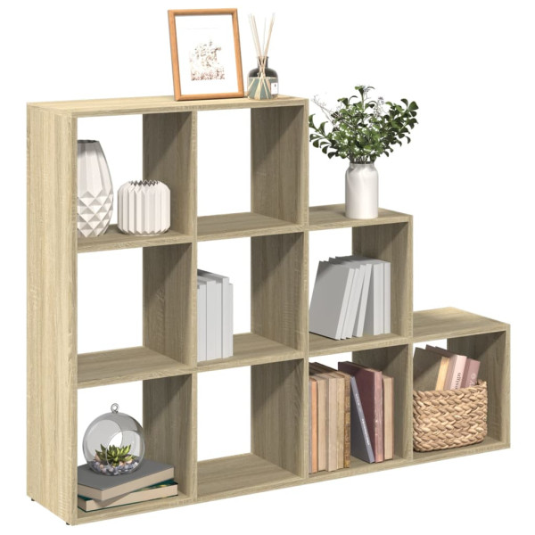 Librería divisora 3 niveles madera Sonoma 137.5x29x103.5 cm