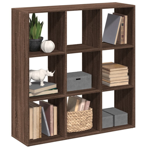 Librería divisora madera marrón roble 102x29x103.5 cm