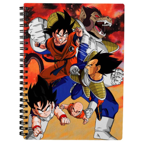 Libreta efecto 3d sd Toys Goku vs Vegeta Dragon Ball Z