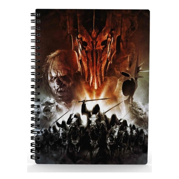 Libreta efecto 3d sd Toys El Señor de los Anillos Ejercito de Mordor