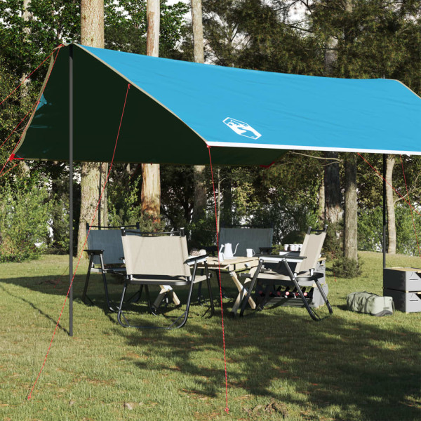 Lona de camping impermeable azul 460x305x210 cm