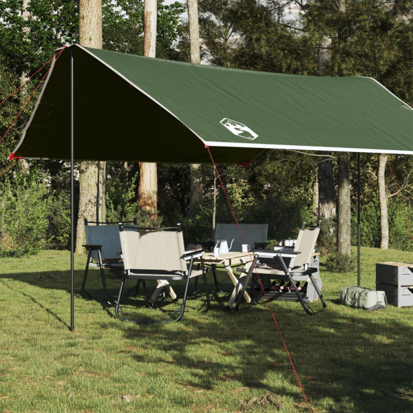Lona de camping impermeable verde 430x380x210 cm