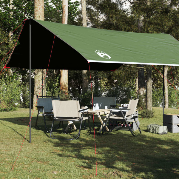 Lona de camping impermeable verde 460x305x210 cm