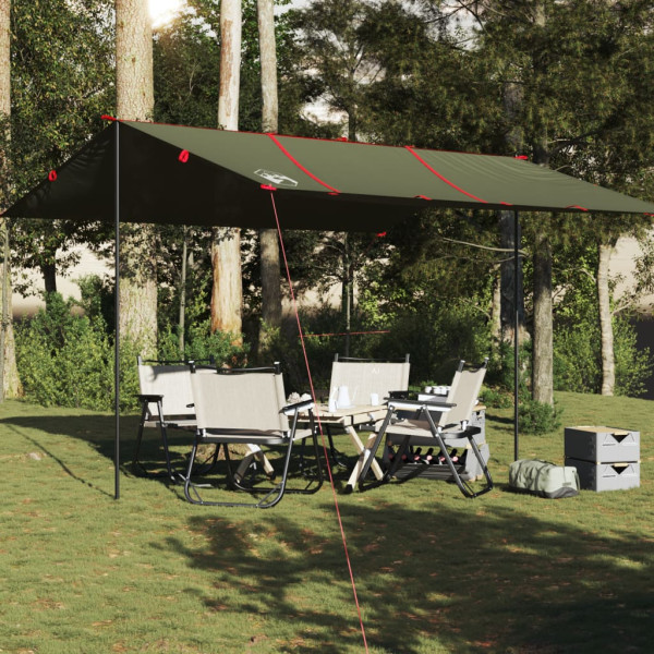 Lona de camping impermeable verde oliva 451x420 cm