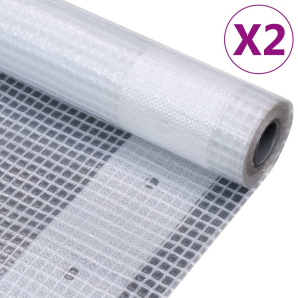 Lonas de leno 2 unidades 260 g/m² 2x2 m blanca