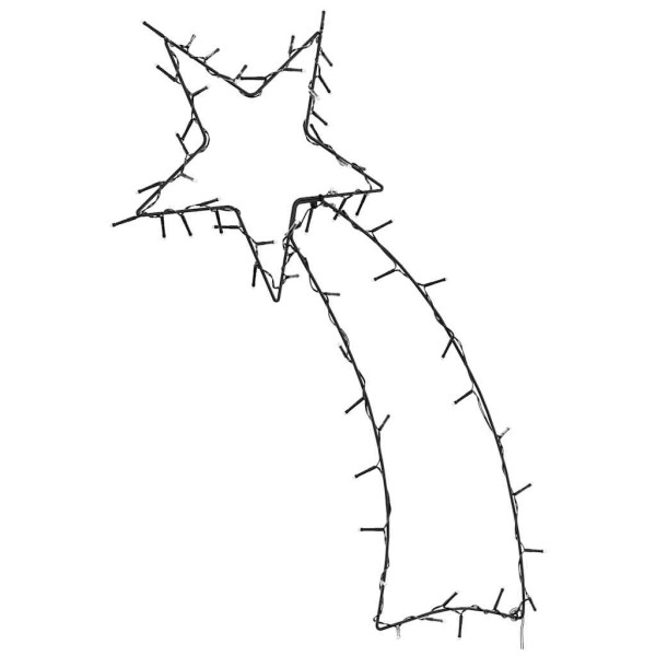 Luces de Navidad Estrella Fugaz Silueta 80 LEDs blanco cálido