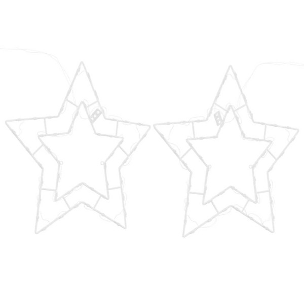 Luces de Navidad Silueta Estrella 2piezas 50 LEDs blanco cálido