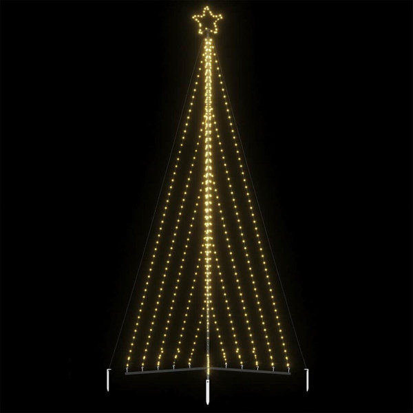 Luces para árbol de Navidad 570 LEDs blanco cálido 399 cm