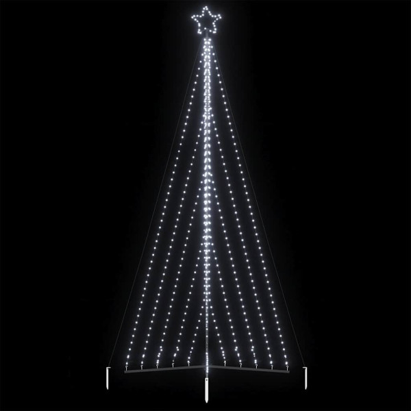 Luces para árbol de Navidad 570 LEDs blanco frío 399 cm
